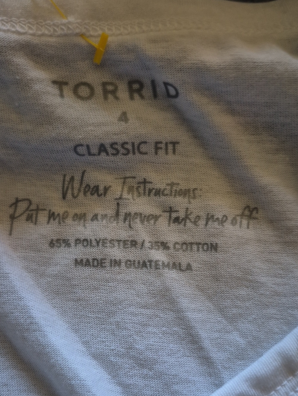 Torrid Girlfriend White V-Neck Short Sleeve Tee Sz.4X NWT - Picture 5 of 6